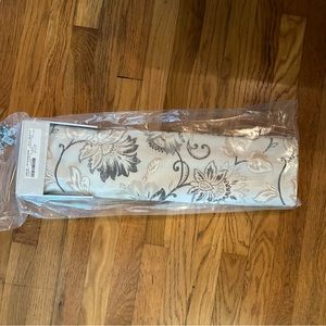 Custom Roman Shades Flat Fold Blinds.com Floral Gray Blue 22.5” x 39”